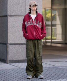 WEGO 【ユニセックス着用ITEM/MLサイズ展開】スラブチェックロゴジップパーカー