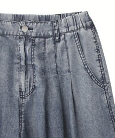 YECCA VECCA バイオ加工ヴィンテージデニムワイドパンツ