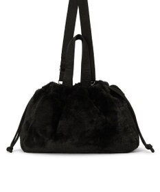 LeSportsac FUR DRAWSTRING TOTE/ブラックフラッフィーファー