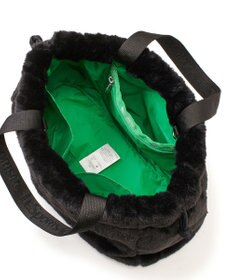 LeSportsac FUR DRAWSTRING TOTE/ブラックフラッフィーファー