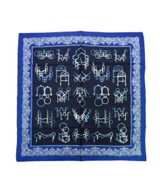 Marca ＜秋の新作＞【Marcaオリジナル】馬具＆ペイズリー 小判 シルクツイル スカーフ