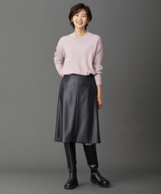J.PRESS LADIES 【洗える】シンセティックマットleather スカート
