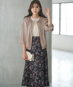 ANY SIS S 【接触冷感・速乾・UVカット】ツヤテロギャザー ブルゾン