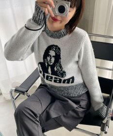 WEGO フラッフィーグラフィックちびニット