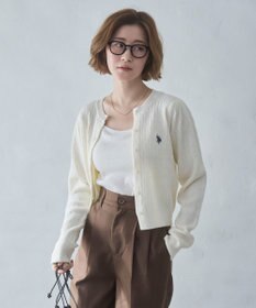 WEGO 【26年春新作】別注USPOLOケーブルニットカーデ