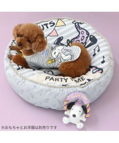PET PARADISE ≪数量限定 スヌーピーお誕生日≫ スヌーピー 丸形クッション 《パーティー柄》