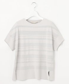 自由区 【洗える】クレープストレッチボーダー ニット