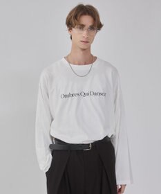 WEGO 【２点セット/ユニセックス着用ITEM】アクセ付きフォトコラージュT（LS）