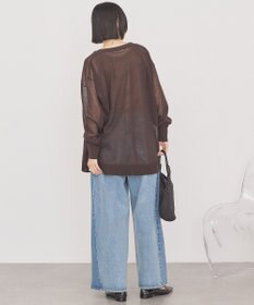 AMERICAN HOLIC メタルボタンシアーVネックカーディガン