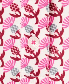 23区GOLF 【WOMEN】【吸水速乾/UVカット】アザミ小紋柄半袖ポロシャツ