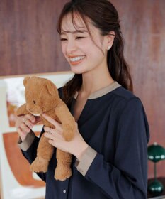 Tiaclasse 【洗える】クレリックシャツチュニックブラウス