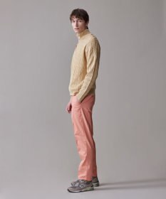 J.PRESS MEN ギマコットン ケーブルハーフジップ ニット