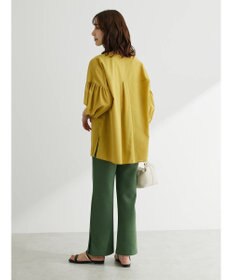 Green Parks 綿麻混紐付きデザインブラウス