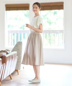 Tiaclasse 【洗える】ふくれジャカードカフス付きカットソー