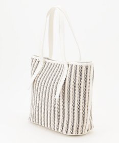 ANY SIS ストライプカラー かごバッグ