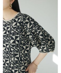 Green Parks ａ．ニットジャガード柄ワンピース