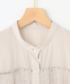 組曲 L ギャザーライトデシンシャーリング ブラウス