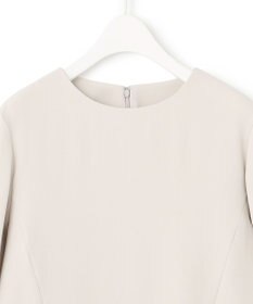 ICB 【洗える】ライトダブルクロス ペプラムブラウス