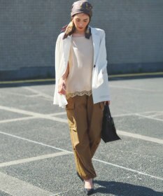 23区 L 【SLOW/一部店舗限定】ハイカウントギャバ パラシュート カーゴパンツ