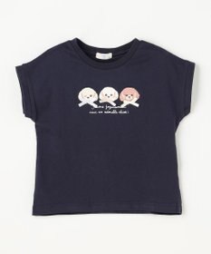 ANY KIDS 【綿100%】ひんやり フレンチスリーブ サガラ刺繡Tシャツ