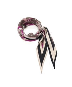 Marca 【Marcaオリジナル】バイカラーベルト シルクツイル 菱形スカーフ