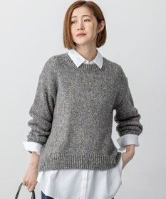 23区 【洗える】マーブルルレックスリリー バルキーニット ライトグレー系