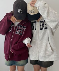 WEGO ロゴWジップビッグパーカー