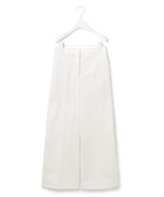 ICB 【洗える】T/Cストレッチサテン ワイドパンツ