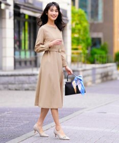 ANY SIS シャンブレーベルテッド ワンピース