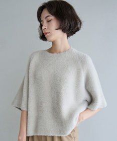 UNFILO L ナイロンシャギー  ハーフスリーブ プルオーバー