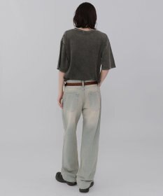 WEGO 【ウエスト調整可】ストレートデニムパンツ