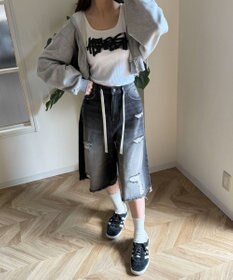 WEGO 【カップ付きインナー】グラフィックカップ付きリブタンク