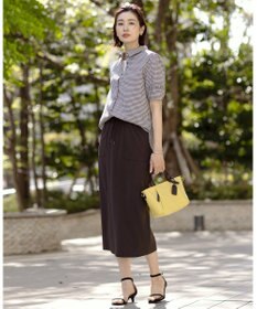 J.PRESS LADIES 【洗える】アセVisギンガム シャツ ブラウス