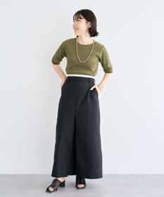 Green Parks ウエストレイヤーボックスプリーツスカート