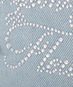 Maison de FLEUR ラインストーンデニムチュールショルダーバッグ