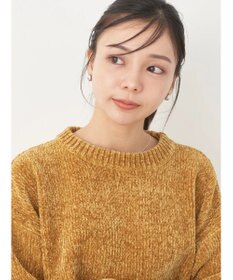 earth music&ecology シャイニーベロアモールプルオーバー