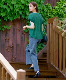 Tiaclasse 【洗える】ふくれジャカードカフス付きカットソー