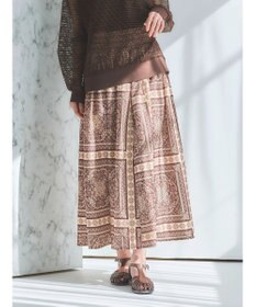 Green Parks ■ＥＳＣＡＲ　スカーフパネルｐｔギャザースカート