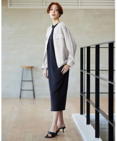 ICB リヨセルナイロンワッシャー ノーカラーブルゾン