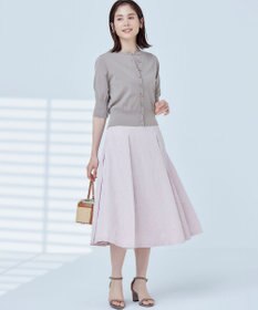 組曲 【洗える・6色展開】CANDYボタン 半袖カーディガン