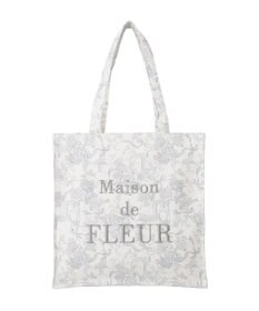 Maison de FLEUR フラワーガーデンロゴ刺繍スクエアトート
