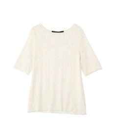YECCA VECCA 5分袖レースシアートップス