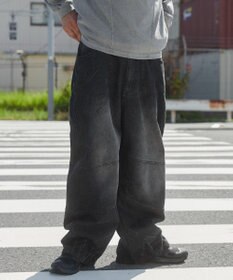 WEGO スーパービッグバレルレッグデニムパンツ