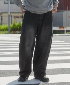 WEGO スーパービッグバレルレッグデニムパンツ