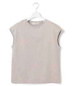 23区 L 【洗える】コンパクトヤーン フレンチスリーブ Tシャツ