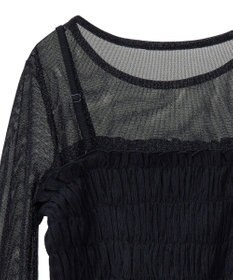 Green Parks ＳＥＴ２点　シャーリングビスチェ＋メッシュインナー