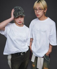 WEGO 【ユニセックス着用ITEM】ラインストーングラフィックT（SS）