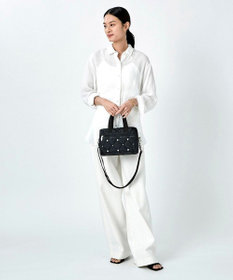 SM SATCHEL W PEARLS/ブラックパール / LeSportsac