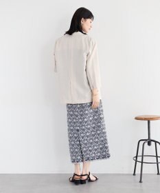 YECCA VECCA フラワーレースロングナロースカート