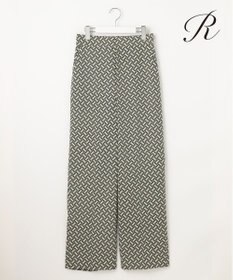 23区 S 【R(アール)】ジオメトリックプリント ワイドパンツ